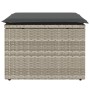 Garden stool with light gray synthetic rattan cushion 55x55x37cm by , Outdoor ottomans - Ref: Foro24-366181, Price: 64,78 €, ...