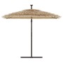 Garden umbrella with LED lights, brown steel pole, 246x246x230 cm. by , Umbrellas - Ref: Foro24-4005086, Price: 178,99 €, Dis...