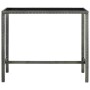 Synthetic rattan and gray glass high garden table 130x60x110cm by vidaXL, Garden tables - Ref: Foro24-313462, Price: 116,45 €...