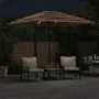 Garden umbrella with LED lights, brown steel pole, 248x248x248 cm. by , Umbrellas - Ref: Foro24-4005117, Price: 131,99 €, Dis...