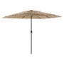 Garden umbrella with LED lights, brown steel pole, 248x248x248 cm. by , Umbrellas - Ref: Foro24-4005117, Price: 131,99 €, Dis...