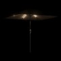 Garden umbrella with LED lights, brown steel pole, 248x248x248 cm. by , Umbrellas - Ref: Foro24-4005117, Price: 131,99 €, Dis...