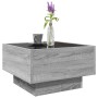 Mesa de centro y LED madera ingeniería gris Sonoma 50x50x30 cm de , Mesas de centro - Ref: Foro24-847509, Precio: 111,99 €, D...