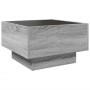 Mesa de centro y LED madera ingeniería gris Sonoma 50x50x30 cm de , Mesas de centro - Ref: Foro24-847509, Precio: 111,99 €, D...