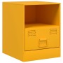 Mesita de noche acero amarillo mostaza 34,5x39x44 cm de , Mesitas de noche - Ref: Foro24-841757, Precio: 64,02 €, Descuento: %