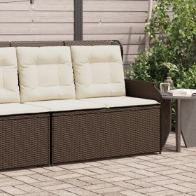 Reclining garden armchair with brown synthetic rattan cushions by , garden benches - Ref: Foro24-368938, Price: 205,91 €, Dis...