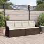 Reclining garden armchair with brown synthetic rattan cushions by , garden benches - Ref: Foro24-368938, Price: 205,91 €, Dis...