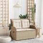 Garden reclining armchair with beige synthetic rattan cushions by , garden benches - Ref: Foro24-368959, Price: 212,99 €, Dis...