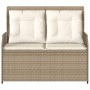 Garden reclining armchair with beige synthetic rattan cushions by , garden benches - Ref: Foro24-368959, Price: 212,99 €, Dis...