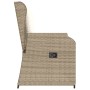 Sillón reclinable de jardín con cojines ratán sintético beige de , Bancos de jardín - Ref: Foro24-368959, Precio: 212,37 €, D...