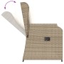 Garden reclining armchair with beige synthetic rattan cushions by , garden benches - Ref: Foro24-368959, Price: 212,99 €, Dis...