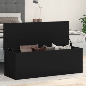 Ingenieurholz-Aufbewahrungsbox schwarz 102x35x35 cm von , Aufbewahrungskisten - Ref: Foro24-840689, Preis: 81,08 €, Rabatt: %