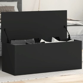 Engineered wood storage box in black, 90x35x35 cm by , Storage trunks - Ref: Foro24-840682, Price: 75,76 €, Discount: %