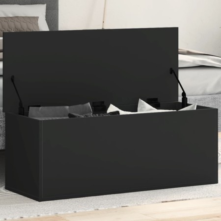 Caja de almacenaje madera de ingeniería negro 90x35x35 cm de , Baúles de almacenamiento - Ref: Foro24-840682, Precio: 75,76 €...