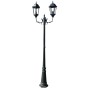 Garden lamppost 2 arms 230 cm dark green/black aluminum by vidaXL, Outdoor lighting - Ref: Foro24-40244, Price: 182,24 €, Dis...