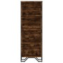 Engineered wood smoked oak bookshelf 50x31x137.5 cm by , Bookcases and shelves - Ref: Foro24-848611, Price: 77,39 €, Discount: %