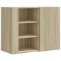 Armario de pared madera de ingeniería roble Sonoma 75x35x60 cm de , Estantes y estanterías - Ref: Foro24-848425, Precio: 86,9...