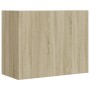 Engineered wood wall cabinet in Sonoma oak, 75x35x60 cm by , Shelves and shelves - Ref: Foro24-848425, Price: 76,29 €, Discou...