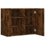 Engineered wood smoked oak wall cabinet 75x35x60 cm by , Shelves and shelves - Ref: Foro24-848427, Price: 76,29 €, Discount: %