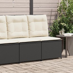 Verstellbarer Sessel mit schwarzen Kissen aus synthetischem Rattan. von , Outdoor-Sofas - Ref: Foro24-368973, Preis: 107,42 €...