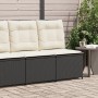 Verstellbarer Sessel mit schwarzen Kissen aus synthetischem Rattan. von , Outdoor-Sofas - Ref: Foro24-368973, Preis: 107,42 €...