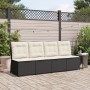 Verstellbarer Sessel mit schwarzen Kissen aus synthetischem Rattan. von , Outdoor-Sofas - Ref: Foro24-368973, Preis: 107,42 €...