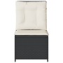 Reclining armchair with black synthetic rattan cushions by , Outdoor sofas - Ref: Foro24-368973, Price: 107,42 €, Discount: %