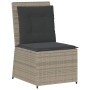 Reclining garden armchair with gray synthetic rattan cushions by , Outdoor sofas - Ref: Foro24-368978, Price: 109,99 €, Disco...