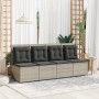 Sillón reclinable de jardín con cojines ratán sintético gris de , Sofás de exterior - Ref: Foro24-368978, Precio: 109,99 €, D...