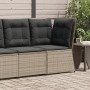 Corner garden sofa with gray synthetic rattan cushions by , Outdoor sofas - Ref: Foro24-368984, Price: 117,44 €, Discount: %