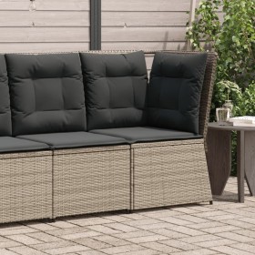 Corner garden sofa with gray synthetic rattan cushions by , Outdoor sofas - Ref: Foro24-368984, Price: 117,55 €, Discount: %