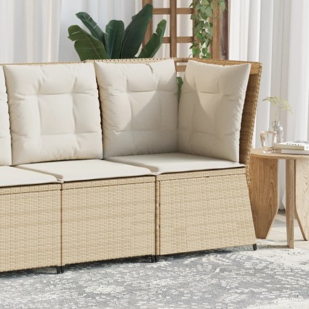 Corner garden sofa with beige synthetic rattan cushions by , Outdoor sofas - Ref: Foro24-368986, Price: 117,99 €, Discount: %