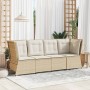 Corner garden sofa with beige synthetic rattan cushions by , Outdoor sofas - Ref: Foro24-368986, Price: 117,99 €, Discount: %