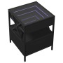 Mesita de noche con Infinity LED negra 40x40x51 cm de , Mesas de centro - Ref: Foro24-847717, Precio: 100,44 €, Descuento: %