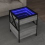 Coffee table with Infinity LED gray Sonoma 40x40x51 cm by , Coffee table - Ref: Foro24-847720, Price: 100,99 €, Discount: %