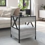 Coffee table with Infinity LED gray Sonoma 40x40x51 cm by , Coffee table - Ref: Foro24-847720, Price: 100,44 €, Discount: %