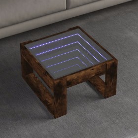 Coffee table with Infinity LED smoked oak 50x53x30 cm by , Coffee table - Ref: Foro24-847627, Price: 98,99 €, Discount: %