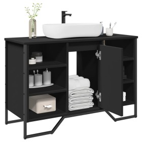 Armario de lavabo de baño madera ingeniería negro 91x35x60 cm de , Muebles de baño - Ref: Foro24-848664, Precio: 93,11 €, Des...