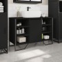 Engineered wood bathroom sink cabinet in black, 91x35x60 cm by , Bathroom furniture - Ref: Foro24-848664, Price: 93,11 €, Dis...