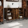 Bathroom vanity cabinet in smoked oak engineered wood, 91x35x60 cm. by , Bathroom furniture - Ref: Foro24-848666, Price: 90,9...