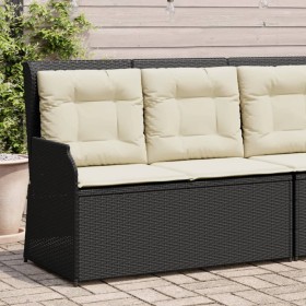 Reclining garden armchair with black synthetic rattan cushions by , garden benches - Ref: Foro24-368946, Price: 201,99 €, Dis...