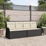 Garten-Liegesessel mit schwarzen Kunststoff-Rattan-Kissen. von , Gartenbänke - Ref: Foro24-368946, Preis: 201,99 €, Rabatt: %