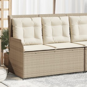 Garden reclining armchair with beige synthetic rattan cushions by , garden benches - Ref: Foro24-368950, Price: 206,22 €, Dis...