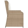 Sillón reclinable de jardín con cojines ratán sintético beige de , Bancos de jardín - Ref: Foro24-368950, Precio: 206,22 €, D...