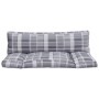 Cushions for pallet sofa, 2 units, gray checkered fabric. by , Cushions for chairs and sofas - Ref: Foro24-360936, Price: 57,...