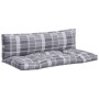 Cushions for pallet sofa, 2 units, gray checkered fabric. by , Cushions for chairs and sofas - Ref: Foro24-360936, Price: 57,...