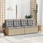 Garden reclining armchair with beige synthetic rattan cushions by , garden benches - Ref: Foro24-368967, Price: 182,48 €, Dis...