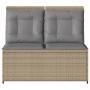 Garden reclining armchair with beige synthetic rattan cushions by , garden benches - Ref: Foro24-368967, Price: 182,48 €, Dis...