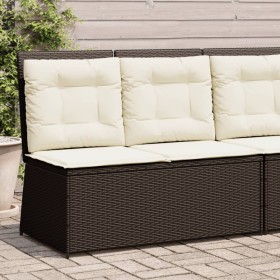 Reclining garden armchair with brown synthetic rattan cushions by , garden benches - Ref: Foro24-368965, Price: 185,99 €, Dis...