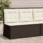 Reclining garden armchair with brown synthetic rattan cushions by , garden benches - Ref: Foro24-368965, Price: 184,79 €, Dis...